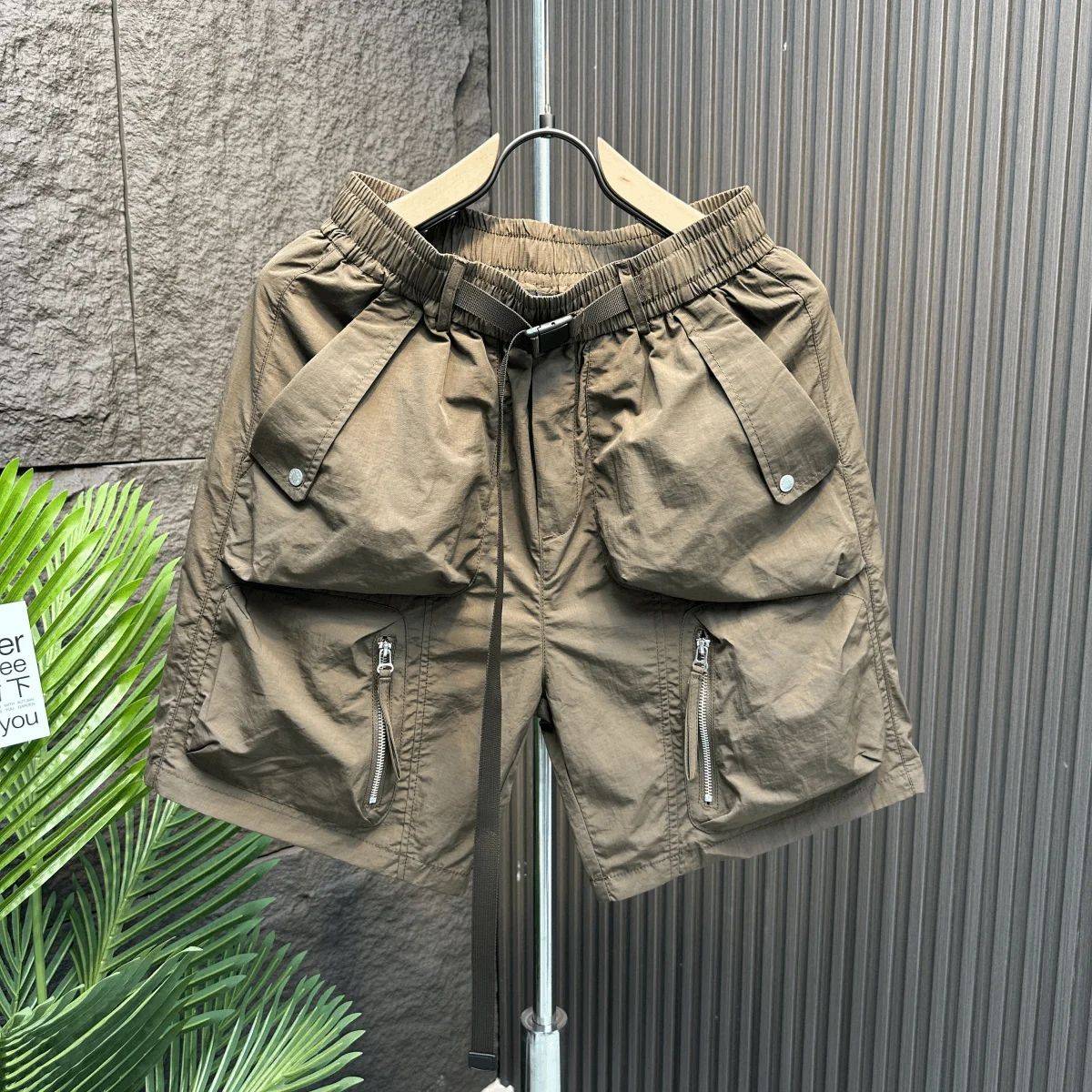 American Trendy Shorts Summer New Loose Multi-pocket Work Shorts Men Korean Style Casual Five-point Pants Men