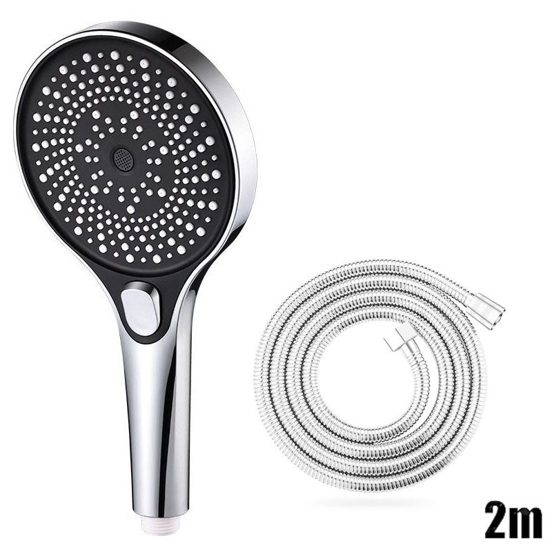 Chuveiro de tela grande com 3 modos de velocidade, acessórios portáteis para chuveiro, suprimentos de banheiro, kit completo de acessórios de chuveiro