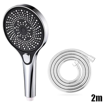 Chuveiro de tela grande com 3 modos de velocidade, acessórios portáteis para chuveiro, suprimentos de banheiro, kit completo de acessórios de chuveiro