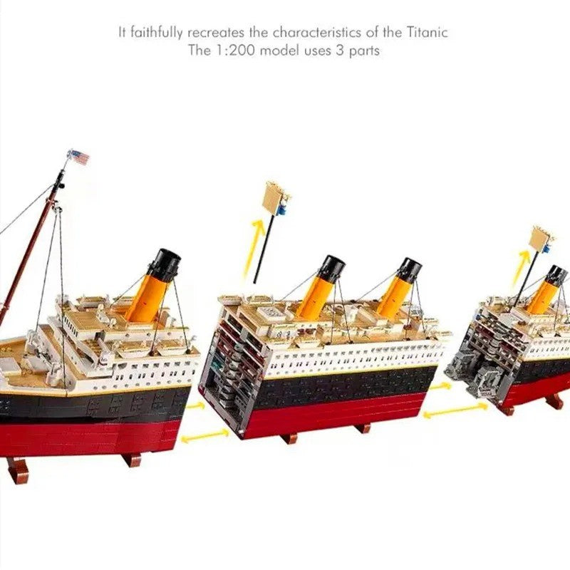 Compatível com 10294 Titanic Grande Navio de Cruzeiro a Vapor Decoração de Casa Montagem 9090 Peças Modelo Para Crianças Brinquedos Presentes