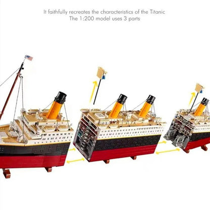 Compatível com 10294 Titanic Grande Navio de Cruzeiro a Vapor Decoração de Casa Montagem 9090 Peças Modelo Para Crianças Brinquedos Presentes