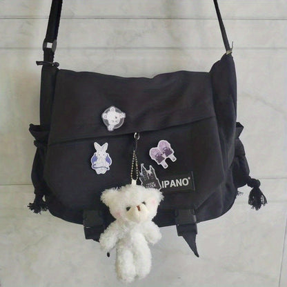 1pc Nylon Handbag Shoulder Bag, Large Capacity Messenger Bag, Men's Crossbody Bag, Student School Bags for Teenagers Daily Use