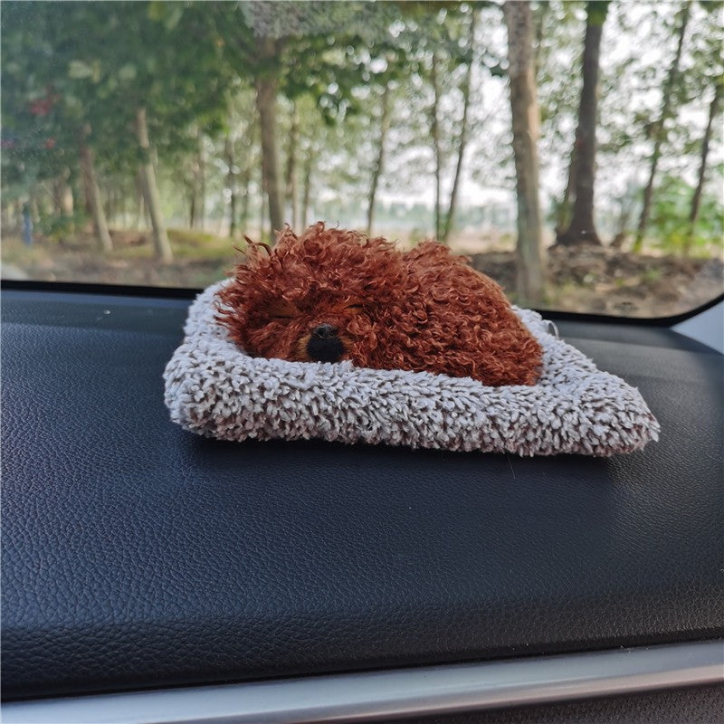 Car Ornaments Cute Simulation Sleeping Cats Decoration Automobiles Lovely Plush Kittens Doll Toy Children Gifts Auto Accessories