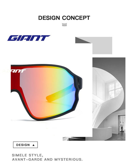 Óculos de Ciclismo Top Seller GIANT UV400 Anti-embaciamento Lentes REVO Nitidez HD Certificação CE/ANSI Design Cateye Bicicleta de Montanha/Estrada para homem e mulher