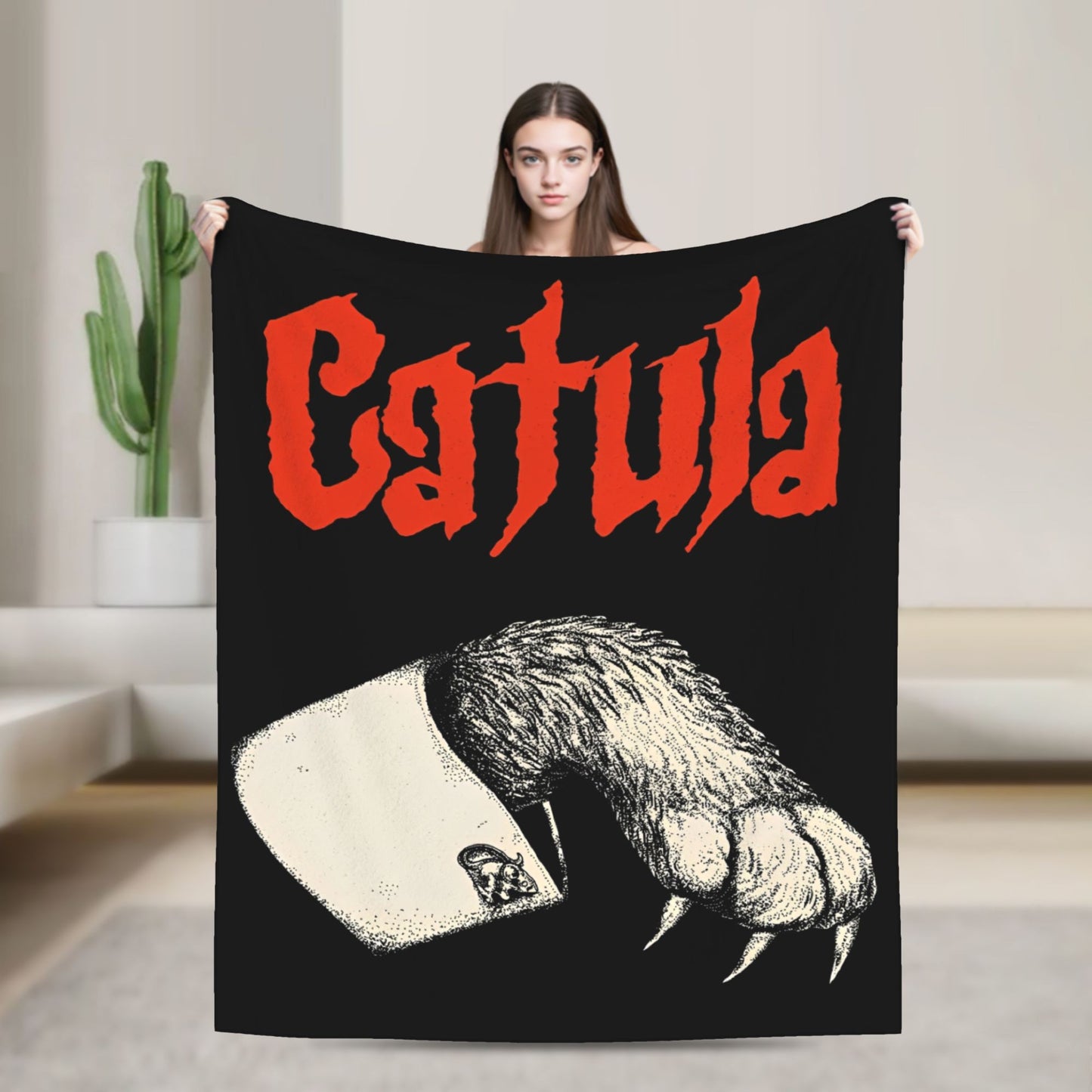Funny Vampurr Vampire Cat Bites Again Flannel Blankets Halloween Awesome Throw Blanket for Quilt 200x150cm Soft