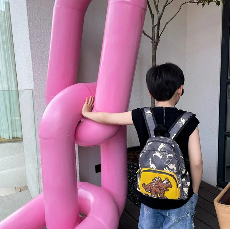 Mochila pré-escolar para meninos, dinossauro da moda, mochilas escolares com estampa de desenho animado, mochila escolar casual para crianças, para meninas, de 3 a 8 anos