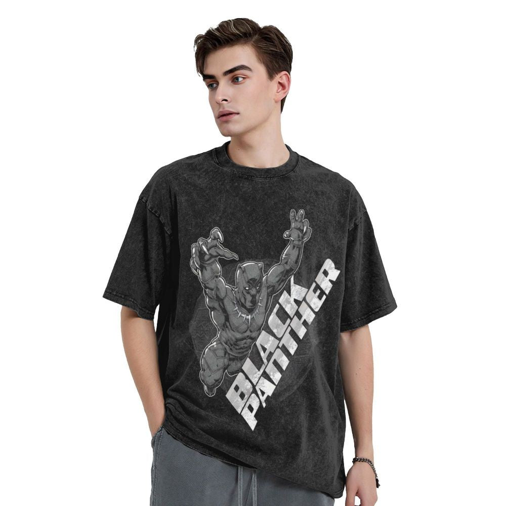 Men's Frgrt T Shirt Black Panther 100% Cotton Clothing Humorous Short Sleeve Crew Neck Tee Shirt 6XL T-Shirts