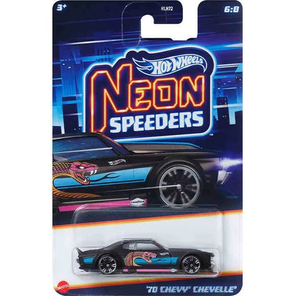 Hot Wheels Neon Speeders Series 8 Diecast Car Set 1/64 Scale Models Mazda RX-7 Datsun 510 B C D HLH72 Collectible Toy Xmas Gifts