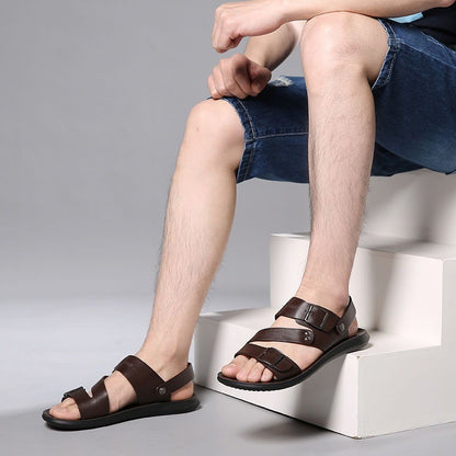 Summer Comfortable Men's Sandals 2025 Fashion Slippers Beach for Male Leather Shoes Open Toe Casual Mens Sandals zapatos hombre