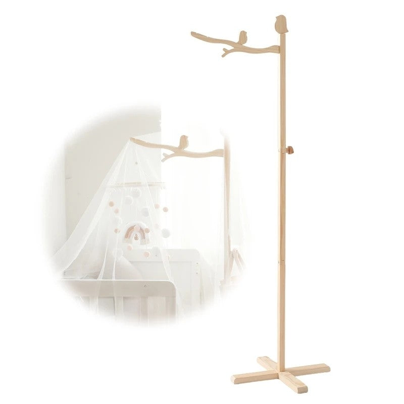 Brinquedo Chocalho para Bebê, Suporte de Berço, Móbile de Madeira, 0-12 Meses, Recém-nascido, Chocalho de Crochê, Suporte para Pendurar Brinquedos, Suporte para Berço de Bebê, Presente