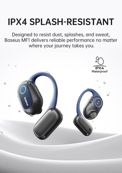 Baseus Bowie MF1/Eli 15i Fit Open-Ear Sport Wireless Earphones Bluetooth 5.4 EarHooks Big Bass Sport Earbuds 60Hrs Playtime