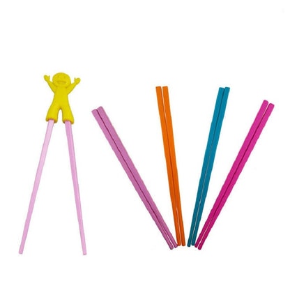 Pauzinhos de Desenho Animado para Crianças, Pauzinhos de Silicone, Cores Sortidas, Presente para Crianças, Exercício de Estudo, 100 Pares
