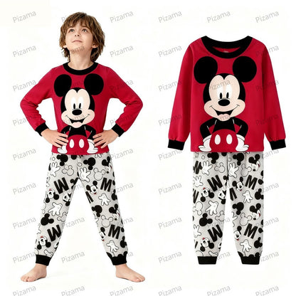 Autumn Winter 100 Cotton Full Sleeve Baby Minnie Mouse Pajamas Sets Children's Sleepwear Kids Pyjamas Pixar McQueen Kids Clothes