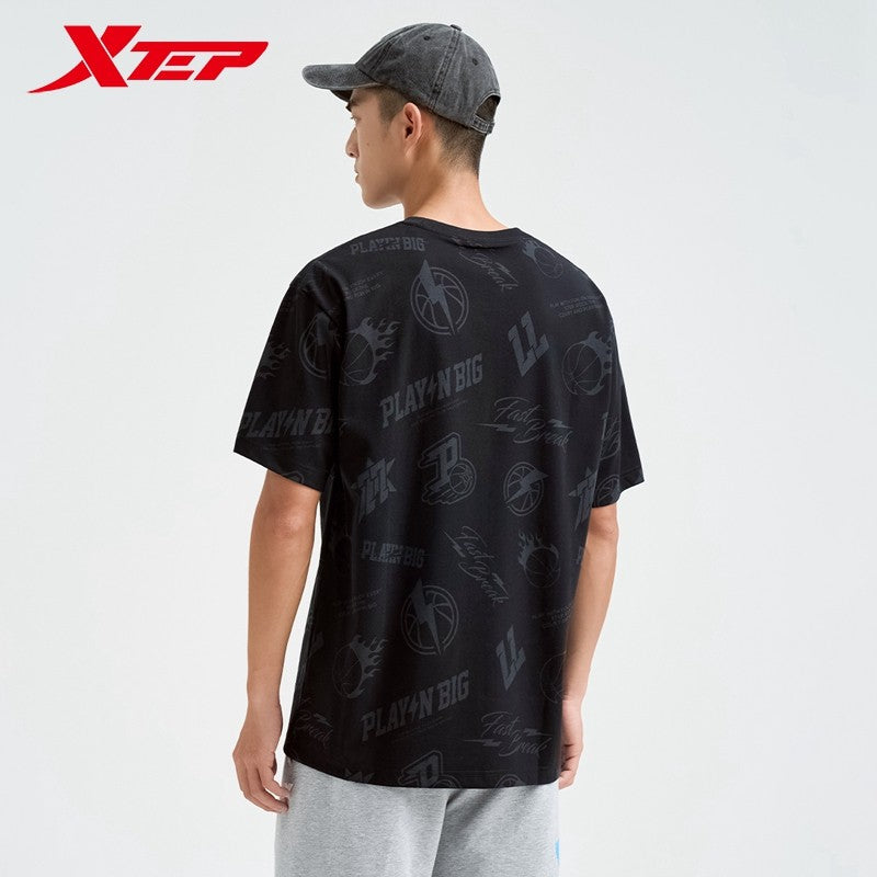 Xtep Short Sleeve Knitted Shirt For Men 2024 Summer Everyday Men's T-shirt Breathable Fashion Soft Outdoor Tops 976229010263