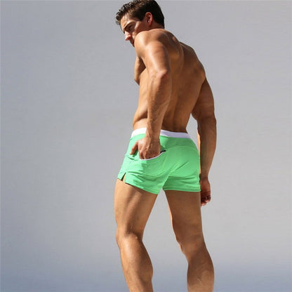 New Fashion Swimwear Men Breathable Men's Swimsuits Trunks Boxer Briefs Sunga SwimSuits Maillot De Bain Beach Shorts