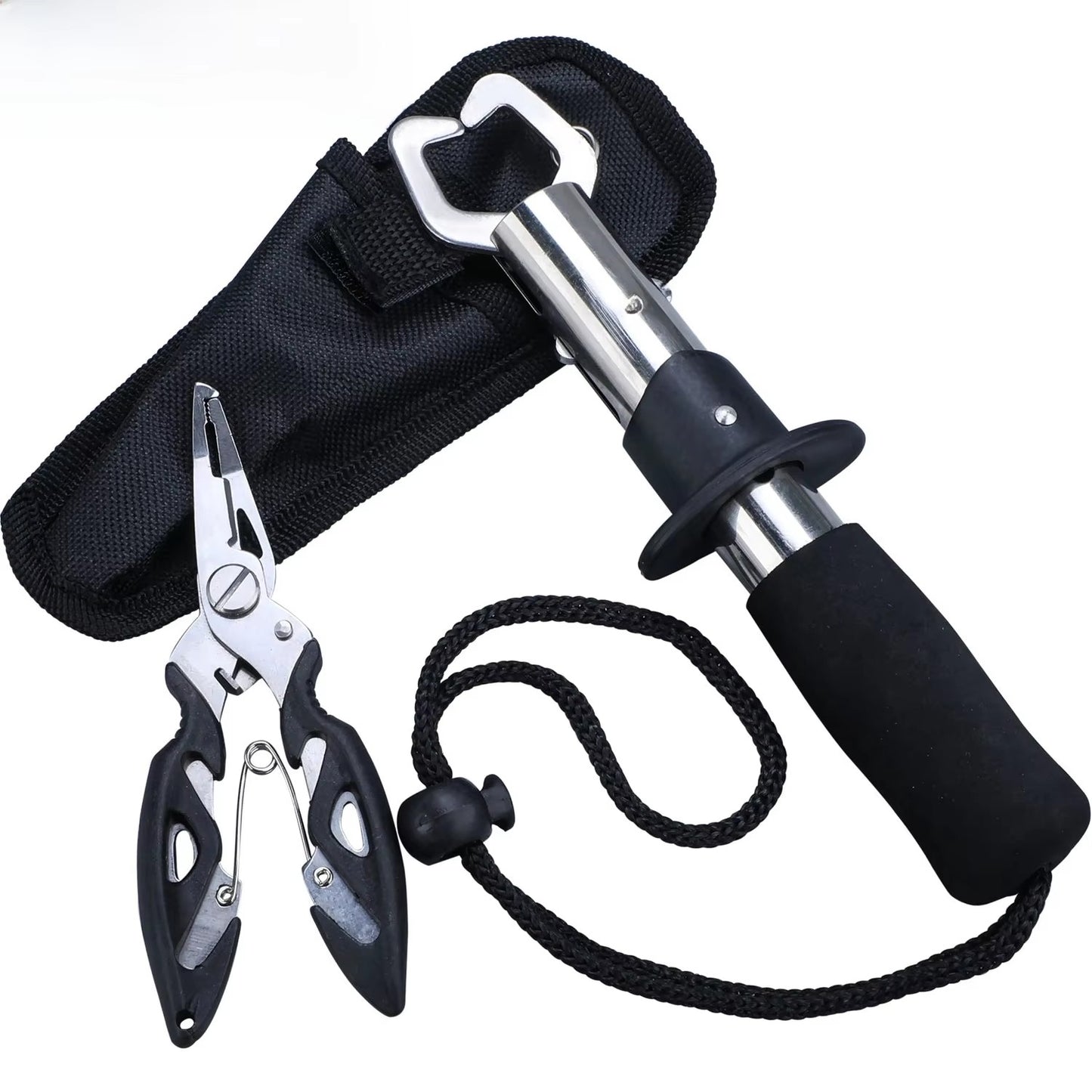 Conjunto controlador de peixe com alicate, feito de aço inoxidável com qualidade confiável, Alicate de Pesca, Pegador de Lábios de Peixe ou Escama de Peixe C