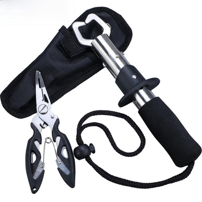 Conjunto controlador de peixe com alicate, feito de aço inoxidável com qualidade confiável, Alicate de Pesca, Pegador de Lábios de Peixe ou Escama de Peixe C
