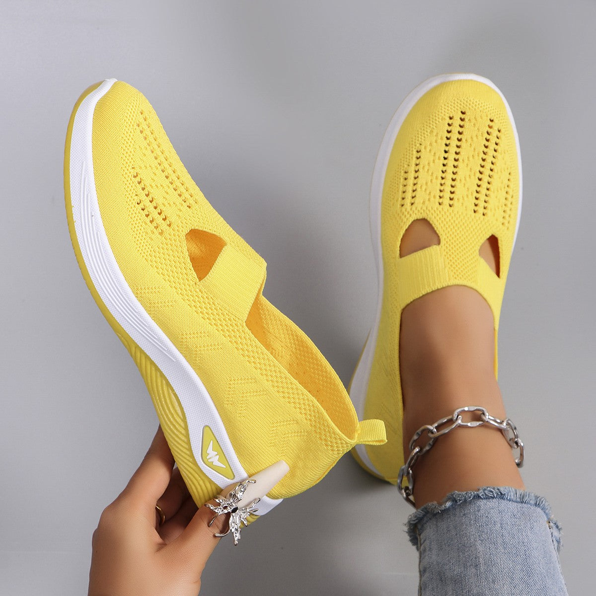 Women's summer breathable mesh flat shoes women's shoes casual sneakers shoes, clearance free shipping