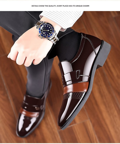 Luxury Mens Leather Shoes Retro Carved Lace-up Brogue Oxford Wedding Men Dress Shoes Male Formal Business Gentleman Office Shoes