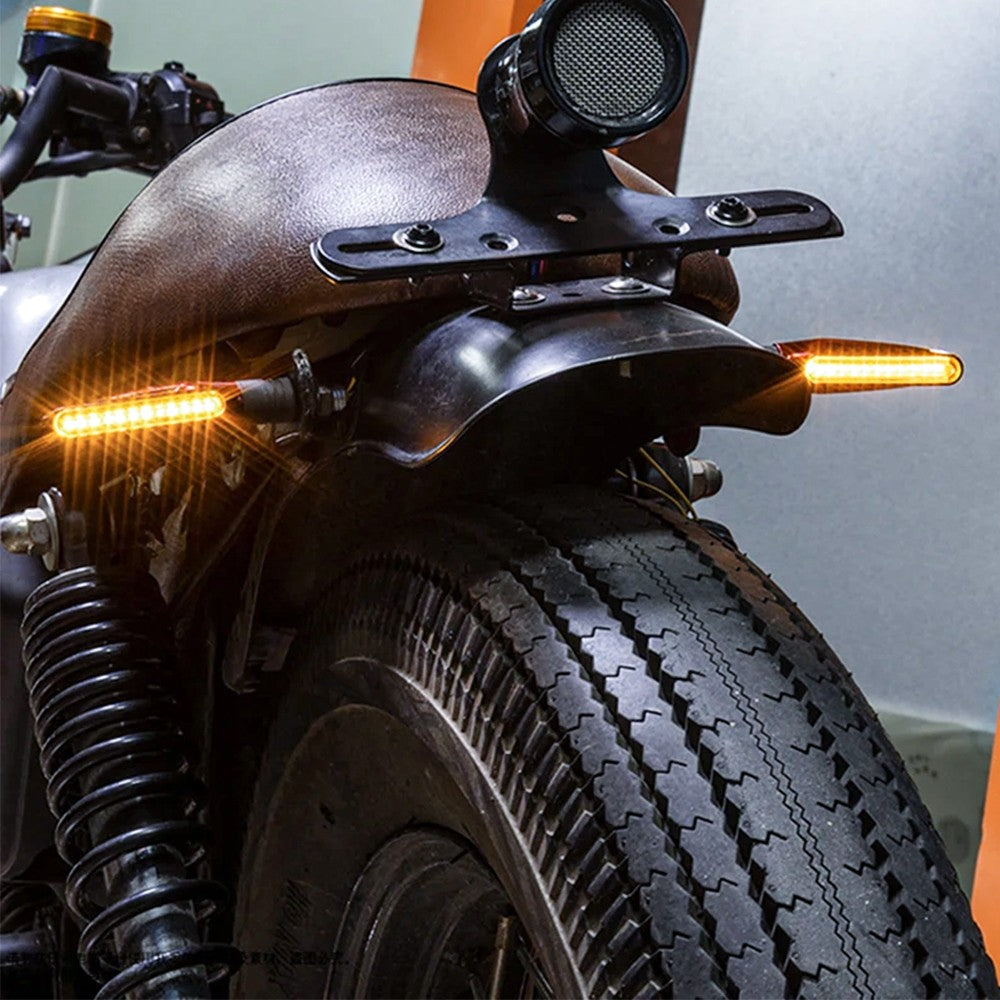 Piscas de Led para Motocicleta Indicadores de Direção Âmbar Piscante Luz de Freio Traseira Sinalizadora Lanterna DRL para Motocicleta 12V