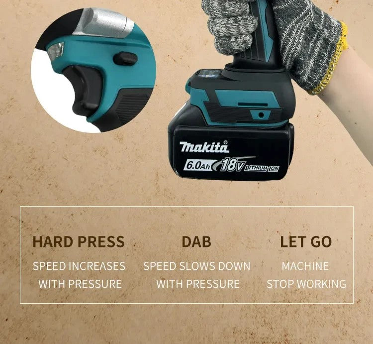 Makita DTW700 18V Chave Elétrica Sem Fio Sem Escovas Parafusadeira Furadeira Frete Grátis Ferramentas Elétricas de Alto Torque Chave de Torque