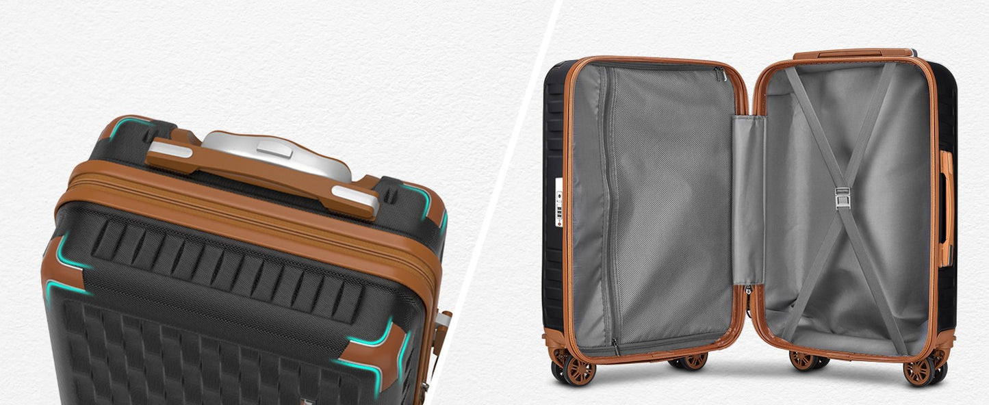 Melalenia Luggage Sets 7 Piece Hard Shell Carry on Suitcase with Spinner Wheels and TSA Lock, Lightweight Travel Duffel Bag