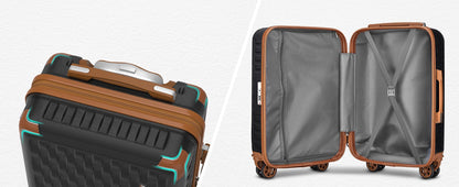 Melalenia Luggage Sets 7 Piece Hard Shell Carry on Suitcase with Spinner Wheels and TSA Lock, Lightweight Travel Duffel Bag