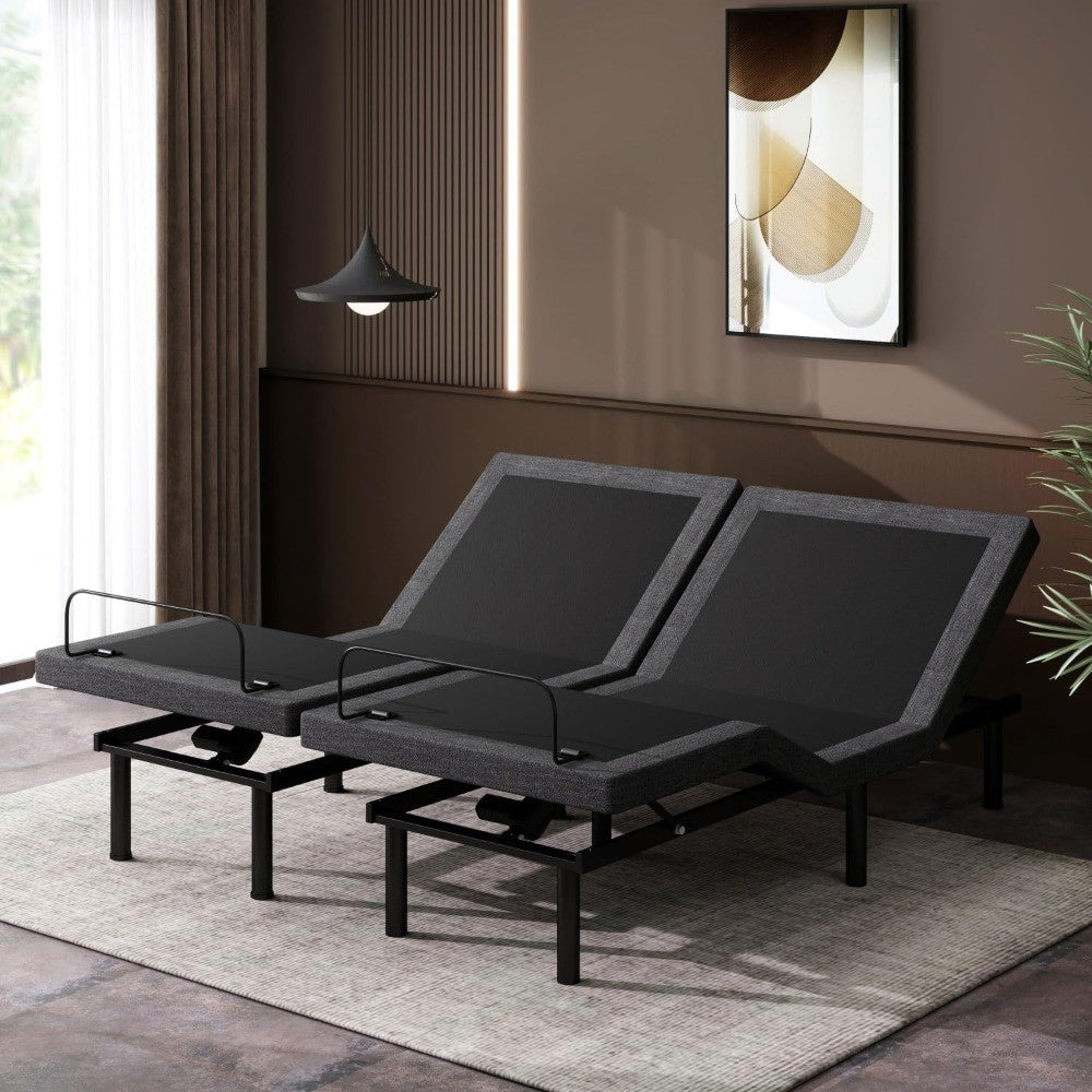 Adjustable Bed Frame, Adjustable Beds with Updated Thickened Frame,Wireless Remote, Separate Head/Foot Lift, Zero Gravity