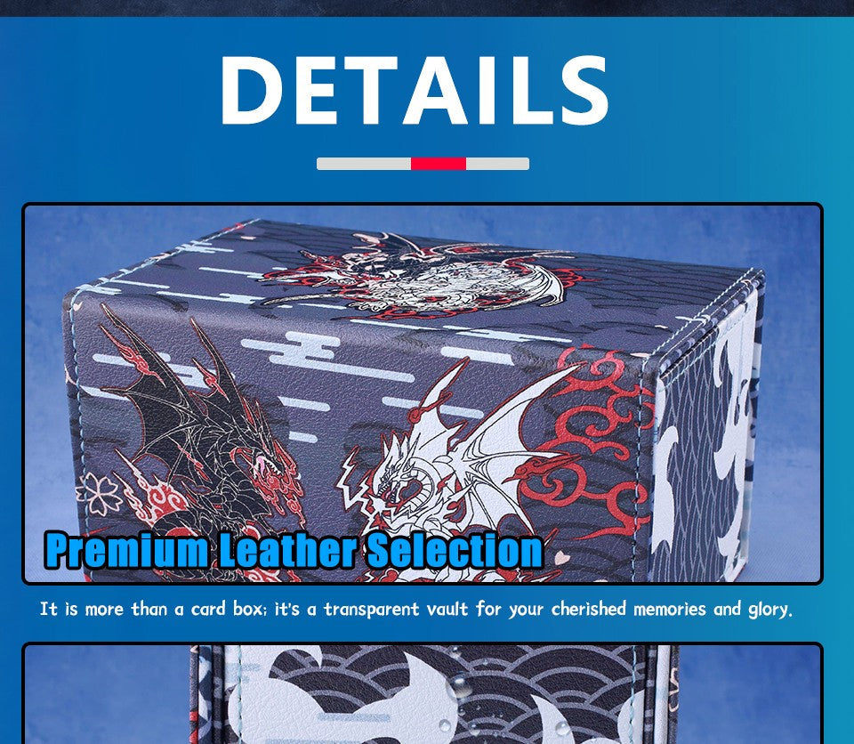 Diviner Dragons Chi Deck Box Dicewinder para YGO, comporta 100 cartas com double-sleeve, Caixa de Armazenamento de Cartas com Bandeja de Dados para TCG MTGames PTCG
