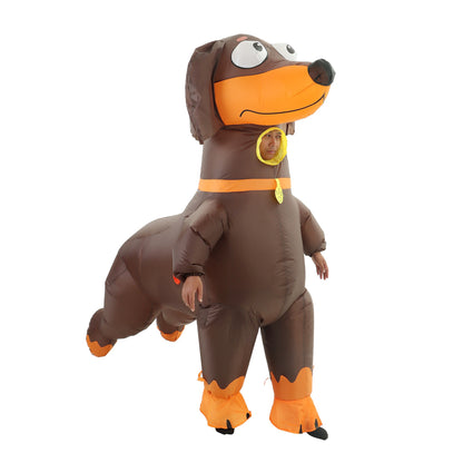 Dog Dachshund Inflatable Costume Adult, Full Body Blow Up Costume for Halloween Easter Carnival Christmas Drag Party