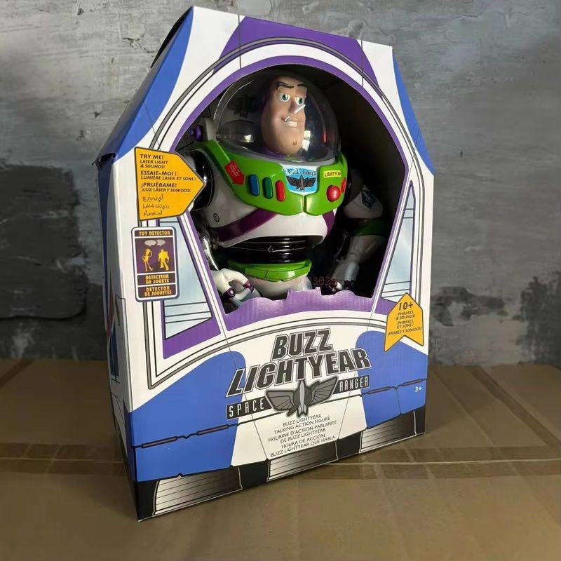 30cm Toy Story Buzz Lightyear Nave Espacial Modelo de Som Boneco Colecionável Buzz Lightyear Presente de Aniversário para Crianças