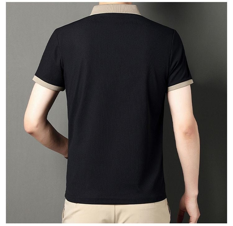 High quality short sleeve men's POLO shirt summer fashionable stripe design soft golf top comfortable ventilate casual T-shirt