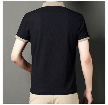 High quality short sleeve men's POLO shirt summer fashionable stripe design soft golf top comfortable ventilate casual T-shirt