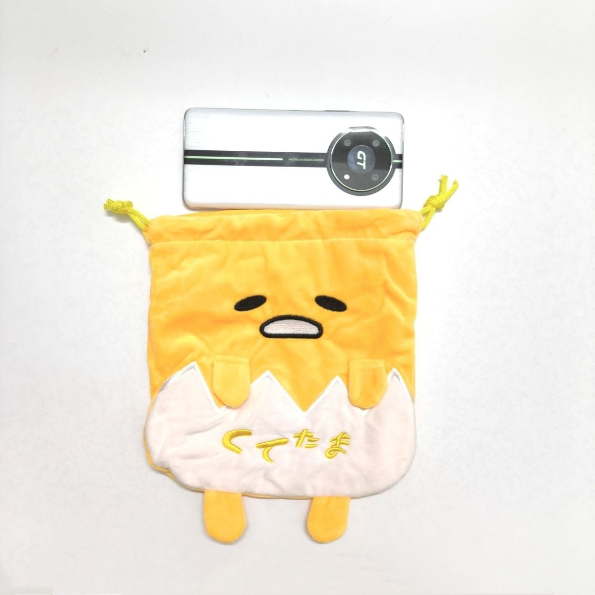 20Cm Gudetama Pom Pom Purin Plush Velvet Single-Layer Drawstring Pocket Halloween Candy Packaging Bag Girl's Cosmetics Dust Bag