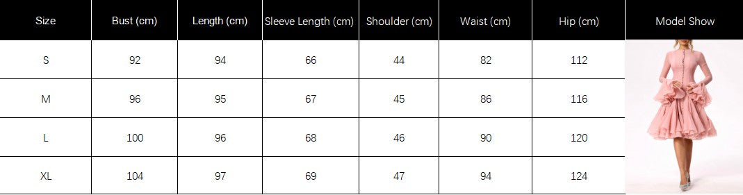 Solid Women Layered Ruffles Midi Dress Fashion Irregular Pleated A-line Long Sle