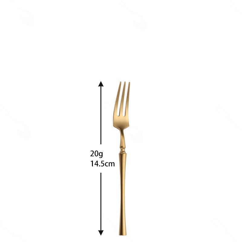 Conjunto de Talheres Matte Dourado Garfos Colheres Facas Conjunto de Talheres Aço Inoxidável Dourado Prata com Garfo de Bolo