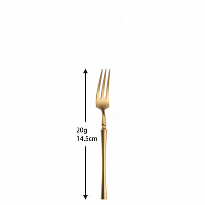 Conjunto de Talheres Matte Dourado Garfos Colheres Facas Conjunto de Talheres Aço Inoxidável Dourado Prata com Garfo de Bolo