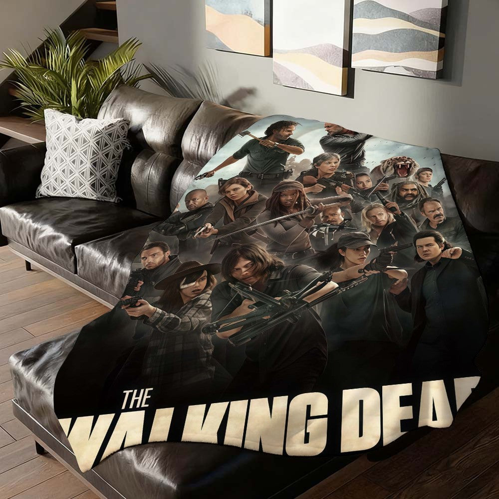 Horror movie T-The W-Walking D-Dead Blanket For Sofa Office Bed Plane Travel Sleep Read Relax Camping Soft And Warm