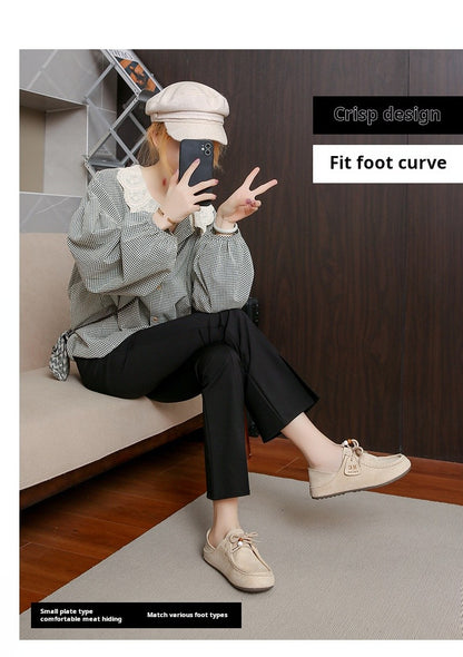 Fashion Brand Shoes Woman 2025 Autumn New Vintage Suede Loafers Pumps Women's Casual Flats Shoes British Style Flat Single Shoes