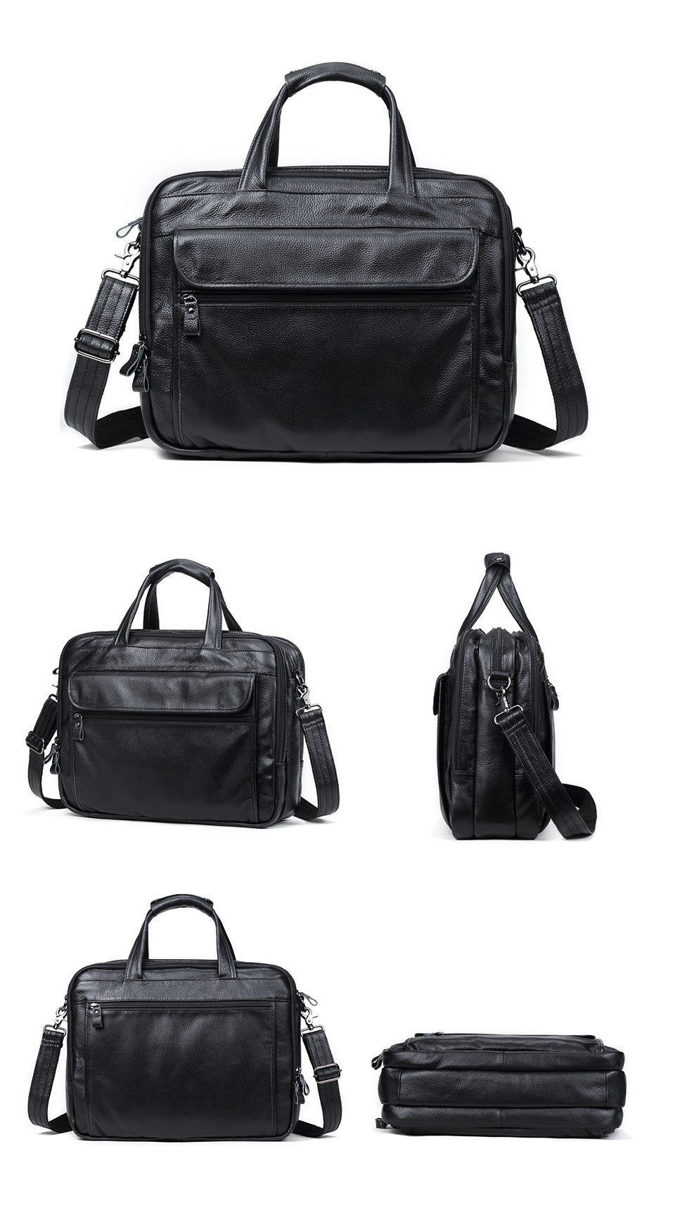 JOYIR Men Briefcases Genuine Leather Handbag 15.6"Laptop Messenger Shoulder Bag for Documents Men's Bag Business Totes 2022