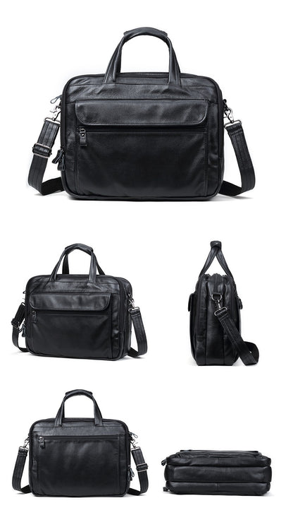 JOYIR Men Briefcases Genuine Leather Handbag 15.6"Laptop Messenger Shoulder Bag for Documents Men's Bag Business Totes 2022