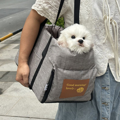 Assento de Carro para Cães Pequenos Assento para Console Central Assento Elevado para Carro Cesta de Transporte para Cães Portátil para Gatos Bolsa de Viagem de Segurança