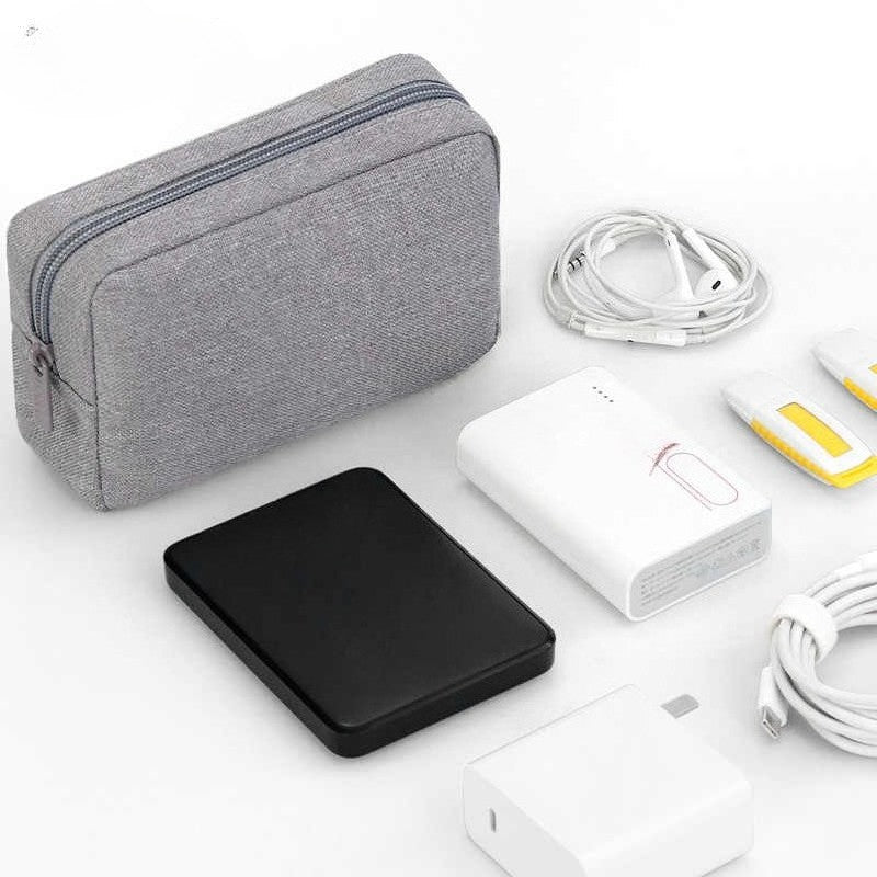 Travel Essentials Pouch Organizer for USB Cables Earphones Gadgets Storage Bag Digital Accessories Makeup Cover Devices
