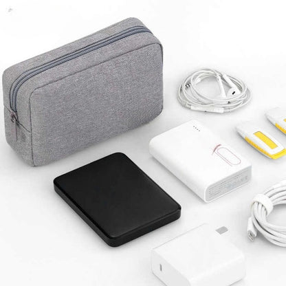Travel Essentials Pouch Organizer for USB Cables Earphones Gadgets Storage Bag Digital Accessories Makeup Cover Devices