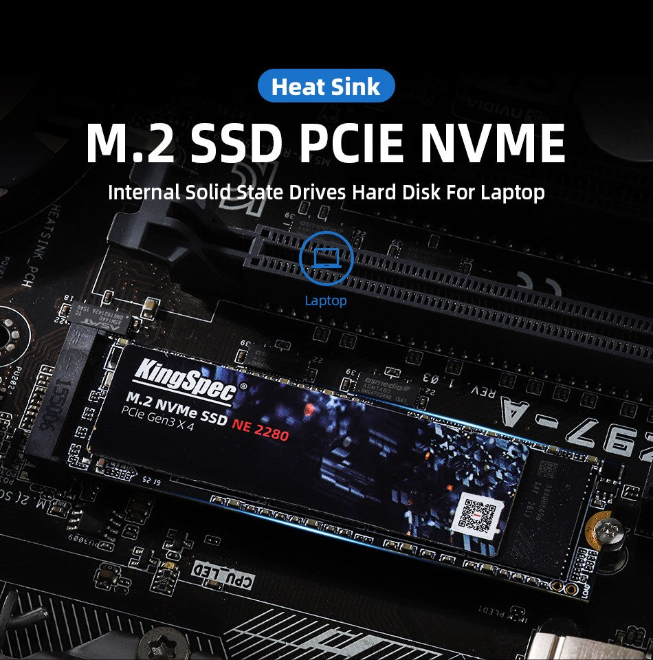 SSD KingSpec M2 NVME 512 GB 1 TB Disco Rígido Interno PCIe3.0 NVME SSD 128 GB 256 GB 2 TB Unidade de Estado Sólido 2280 para PC Desktop Notebook