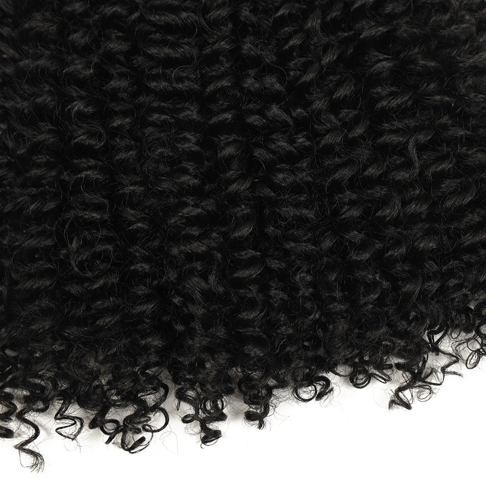 Extensões de cabelo encaracoladas tipo kinky sintéticas com presilhas, apliques de cabelo natural, extensões com presilhas, 6 peças, cabeça inteira, presilhas de 66 cm/140 g