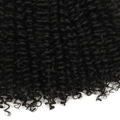 Extensões de cabelo encaracoladas tipo kinky sintéticas com presilhas, apliques de cabelo natural, extensões com presilhas, 6 peças, cabeça inteira, presilhas de 66 cm/140 g