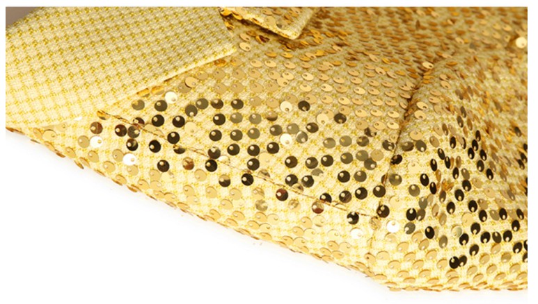 High-quality Sequined Suits Men Clothing Gold / Silver Autumn / Winter New Male Wedding Banquet Party Dress Blazer and Pant