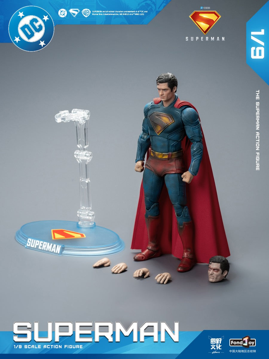 2025 Fondjoy Boneco de Ação Superman Danificado em Batalha David Corenswet 1/9 Novo Boneco Superman Pvc Articulado Brinquedo Infantil Presente Menino