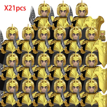 Lord of the Rings Elfos Orcs Exército Anões Rohan Mini Bonecos de Ação Blocos de Montar Brinquedos para Crianças Presente de Aniversário
